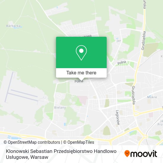 Klonowski Sebastian Przedsiębiorstwo Handlowo Usługowe map