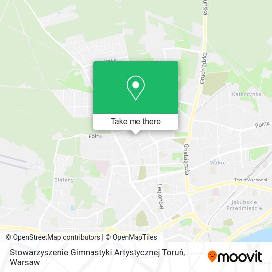 Карта Stowarzyszenie Gimnastyki Artystycznej Toruń