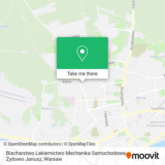 Blacharstwo Lakiernictwo Mechanika Samochodowa Żydowo Janusz map