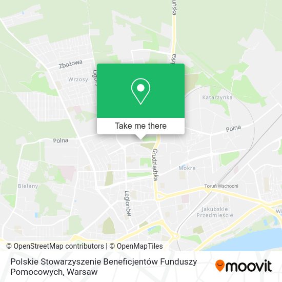 Polskie Stowarzyszenie Beneficjentów Funduszy Pomocowych map