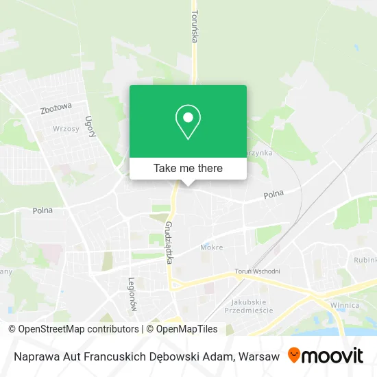Карта Naprawa Aut Francuskich Dębowski Adam