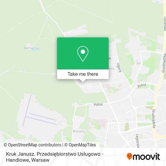 Kruk Janusz. Przedsiębiorstwo Usługowo - Handlowe map