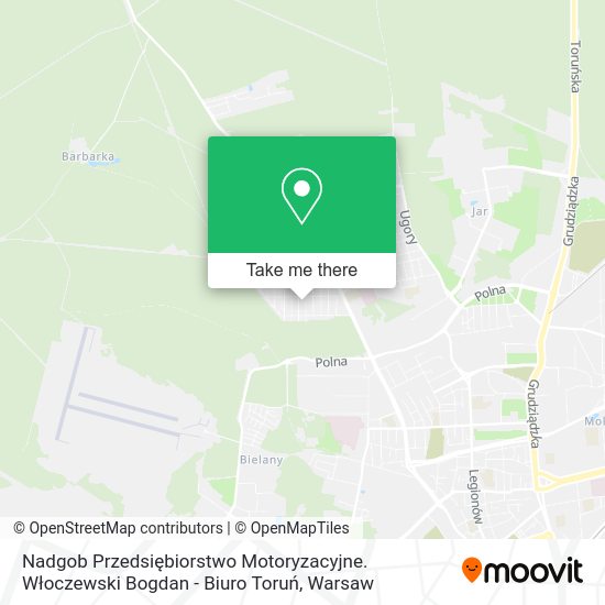 Nadgob Przedsiębiorstwo Motoryzacyjne. Włoczewski Bogdan - Biuro Toruń map