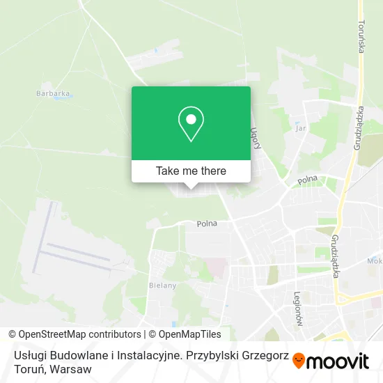 Usługi Budowlane i Instalacyjne. Przybylski Grzegorz Toruń map