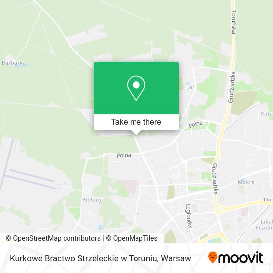 Kurkowe Bractwo Strzeleckie w Toruniu map