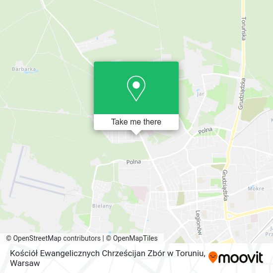 Kościół Ewangelicznych Chrześcijan Zbór w Toruniu map