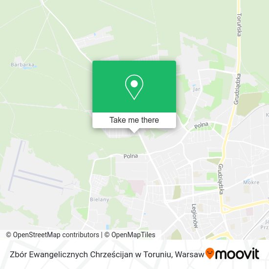 Zbór Ewangelicznych Chrześcijan w Toruniu map