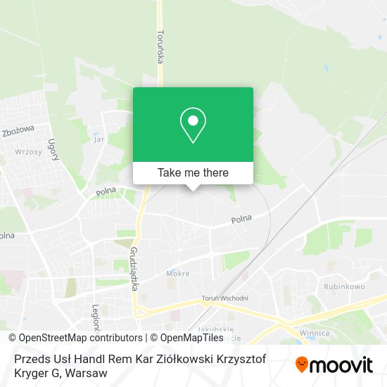 Przeds Usł Handl Rem Kar Ziółkowski Krzysztof Kryger G map