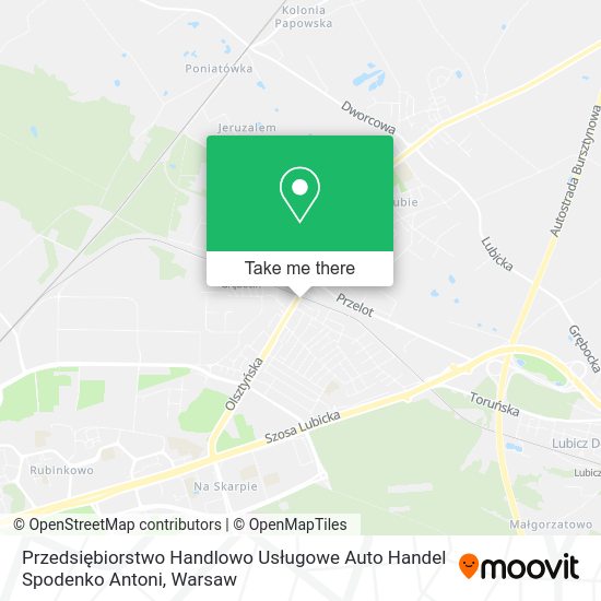 Przedsiębiorstwo Handlowo Usługowe Auto Handel Spodenko Antoni map