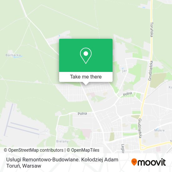 Usługi Remontowo-Budowlane. Kołodziej Adam Toruń map