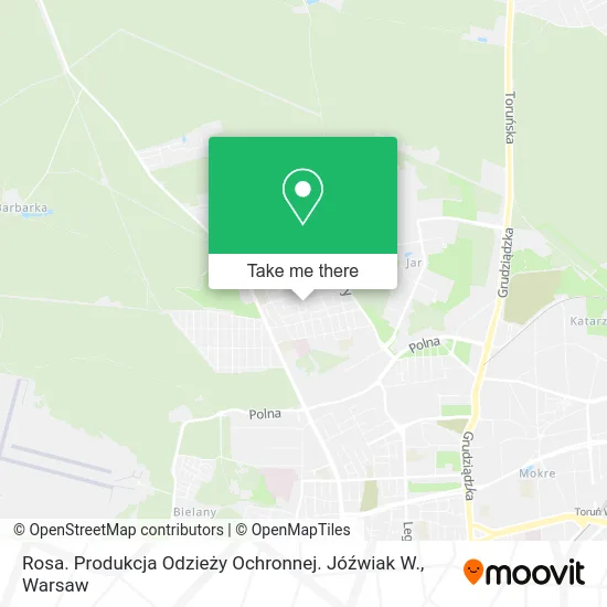 Rosa. Produkcja Odzieży Ochronnej. Jóźwiak W. map