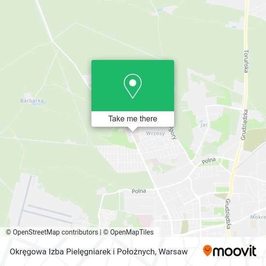 Okręgowa Izba Pielęgniarek i Położnych map