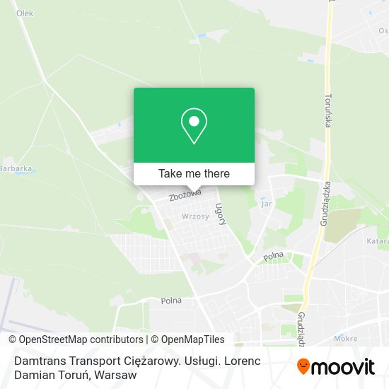 Damtrans Transport Ciężarowy. Usługi. Lorenc Damian Toruń map