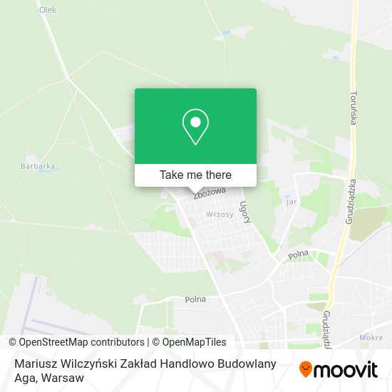 Mariusz Wilczyński Zakład Handlowo Budowlany Aga map