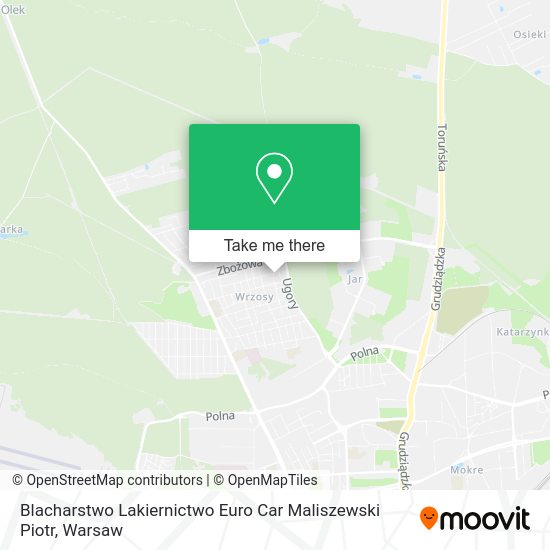 Карта Blacharstwo Lakiernictwo Euro Car Maliszewski Piotr