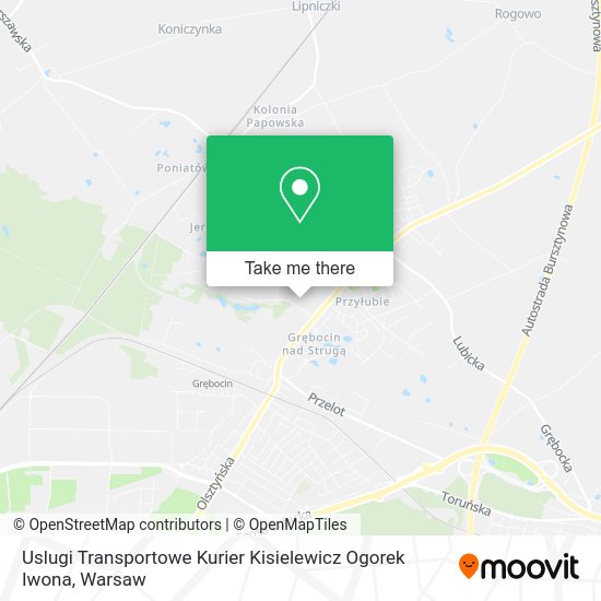 Uslugi Transportowe Kurier Kisielewicz Ogorek Iwona map