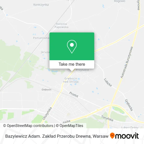 Bazylewicz Adam. Zakład Przerobu Drewna map