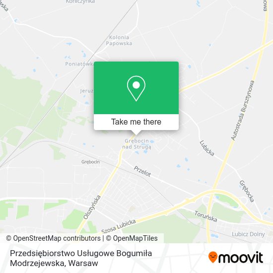 Przedsiębiorstwo Usługowe Bogumiła Modrzejewska map