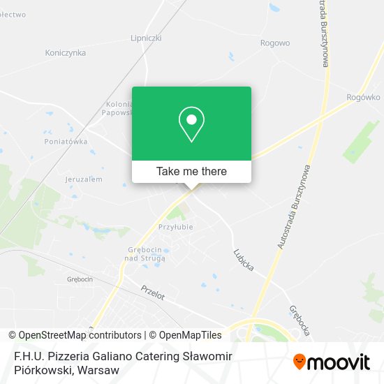 Карта F.H.U. Pizzeria Galiano Catering Sławomir Piórkowski