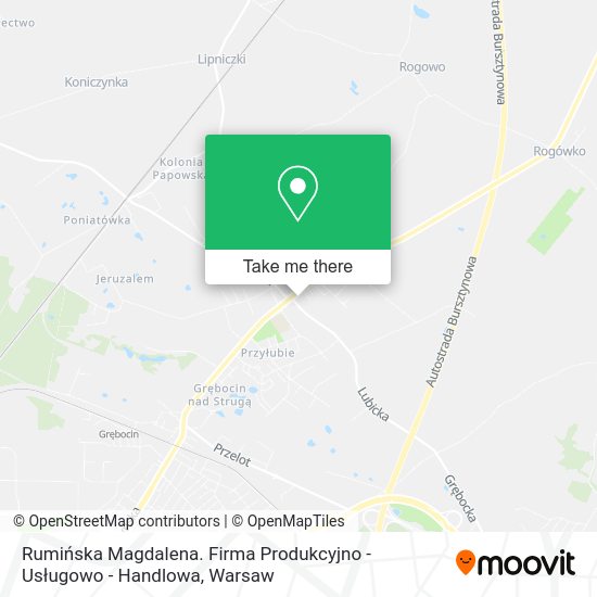 Rumińska Magdalena. Firma Produkcyjno - Usługowo - Handlowa map