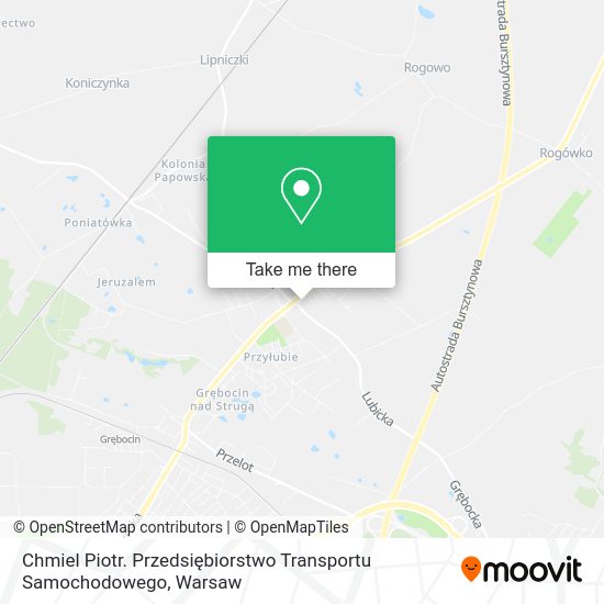 Chmiel Piotr. Przedsiębiorstwo Transportu Samochodowego map