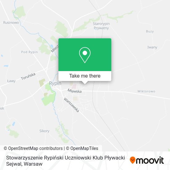 Stowarzyszenie Rypiński Uczniowski Klub Pływacki Sejwal map