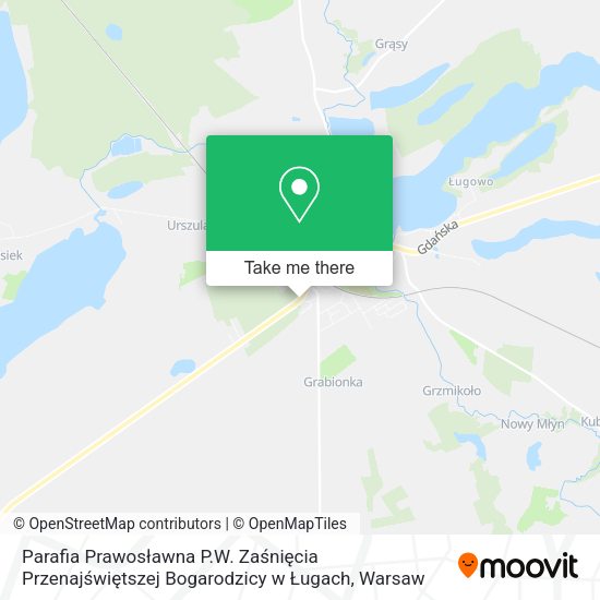 Parafia Prawosławna P.W. Zaśnięcia Przenajświętszej Bogarodzicy w Ługach map