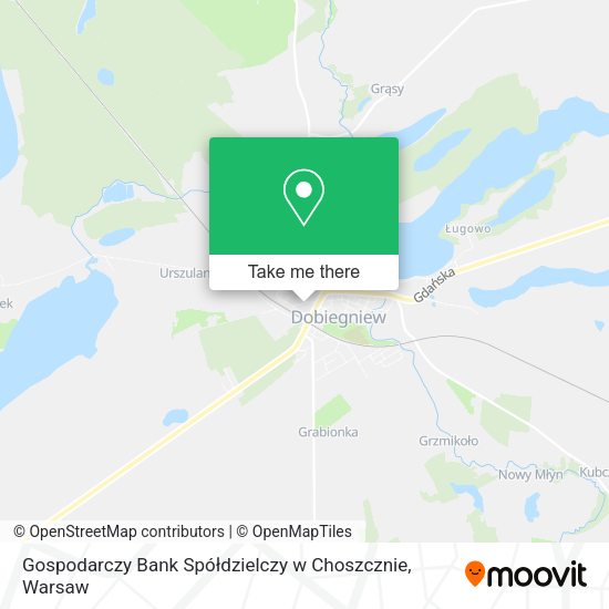 Gospodarczy Bank Spółdzielczy w Choszcznie map