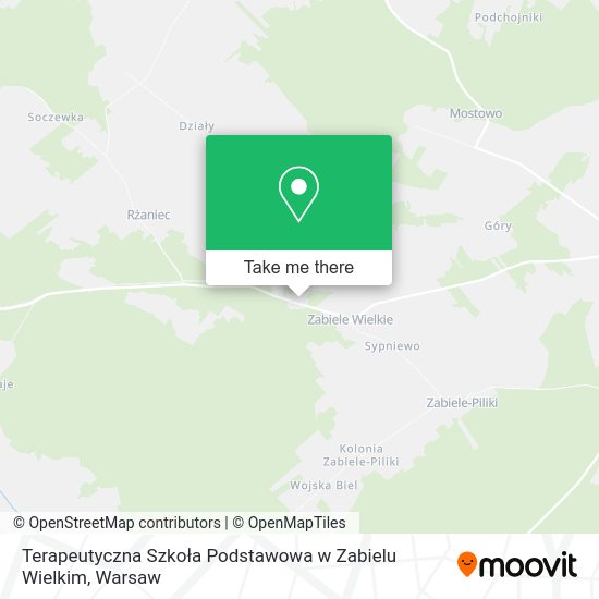 Terapeutyczna Szkoła Podstawowa w Zabielu Wielkim map