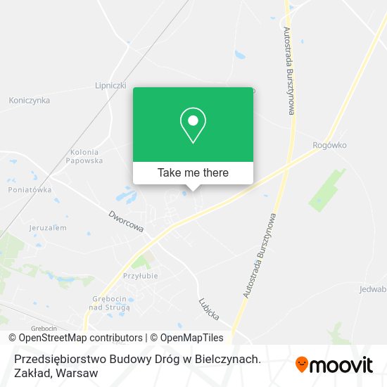 Przedsiębiorstwo Budowy Dróg w Bielczynach. Zakład map