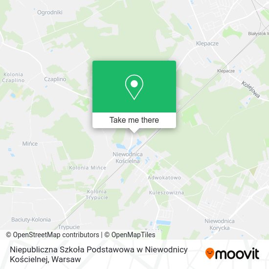 Niepubliczna Szkoła Podstawowa w Niewodnicy Kościelnej map