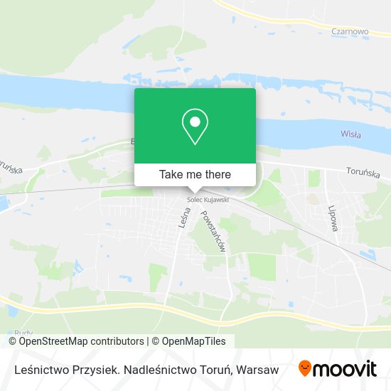 Leśnictwo Przysiek. Nadleśnictwo Toruń map