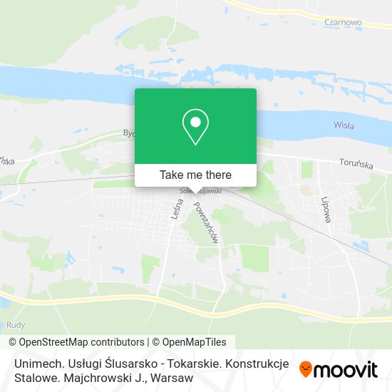 Unimech. Usługi Ślusarsko - Tokarskie. Konstrukcje Stalowe. Majchrowski J. map