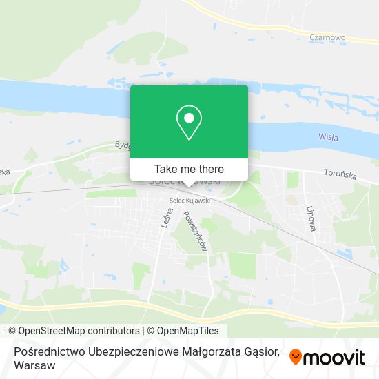 Pośrednictwo Ubezpieczeniowe Małgorzata Gąsior map