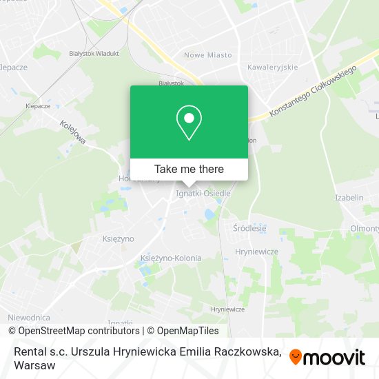 Карта Rental s.c. Urszula Hryniewicka Emilia Raczkowska