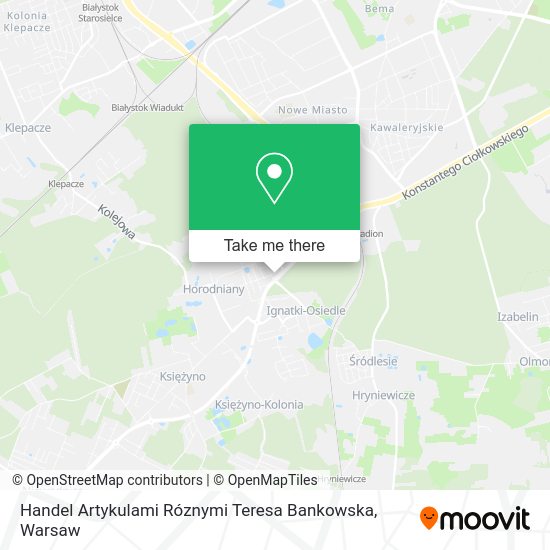 Handel Artykulami Róznymi Teresa Bankowska map