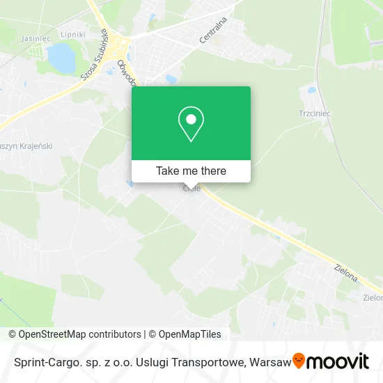 Карта Sprint-Cargo. sp. z o.o. Uslugi Transportowe