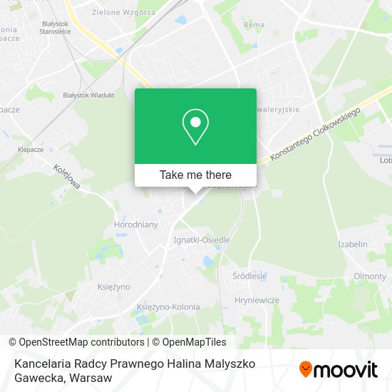 Kancelaria Radcy Prawnego Halina Malyszko Gawecka map