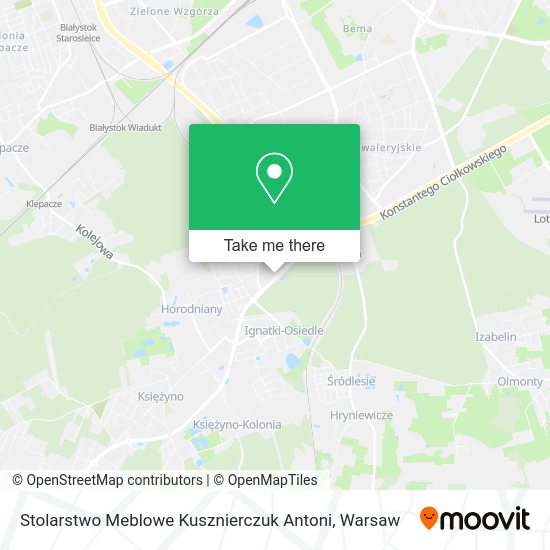 Stolarstwo Meblowe Kusznierczuk Antoni map