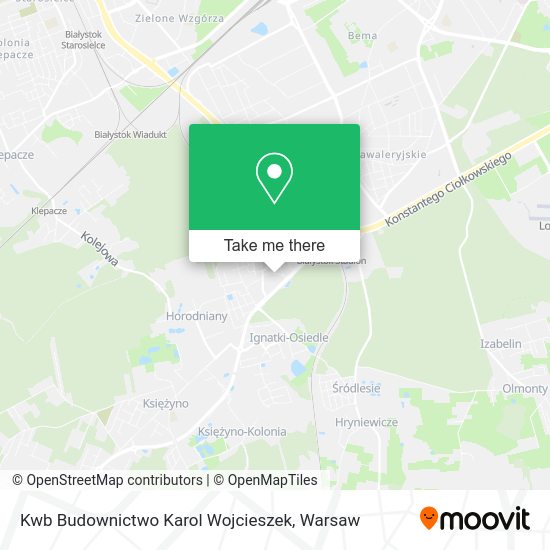 Kwb Budownictwo Karol Wojcieszek map