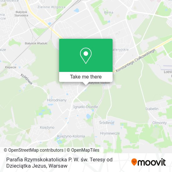 Parafia Rzymskokatolicka P. W. św. Teresy od Dzieciątka Jezus map