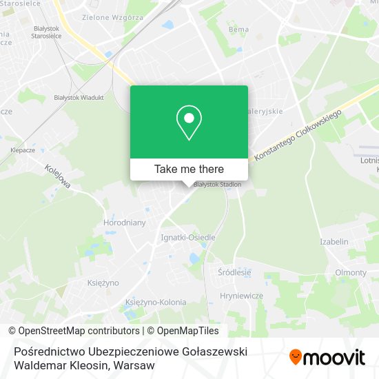 Pośrednictwo Ubezpieczeniowe Gołaszewski Waldemar Kleosin map