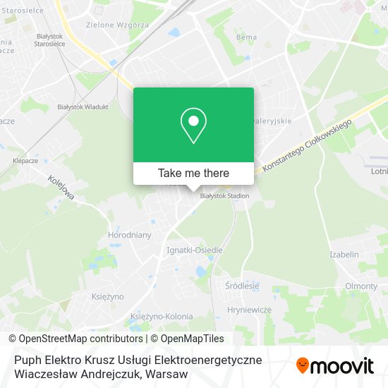 Puph Elektro Krusz Usługi Elektroenergetyczne Wiaczesław Andrejczuk map