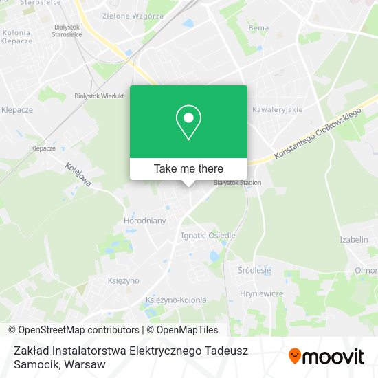 Карта Zakład Instalatorstwa Elektrycznego Tadeusz Samocik