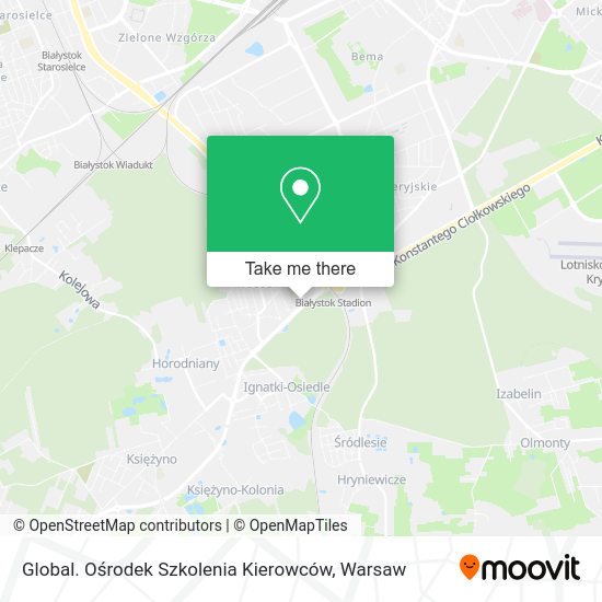 Global. Ośrodek Szkolenia Kierowców map