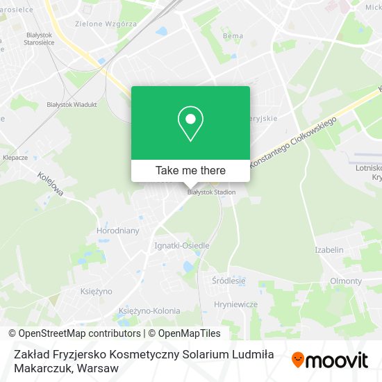 Zakład Fryzjersko Kosmetyczny Solarium Ludmiła Makarczuk map