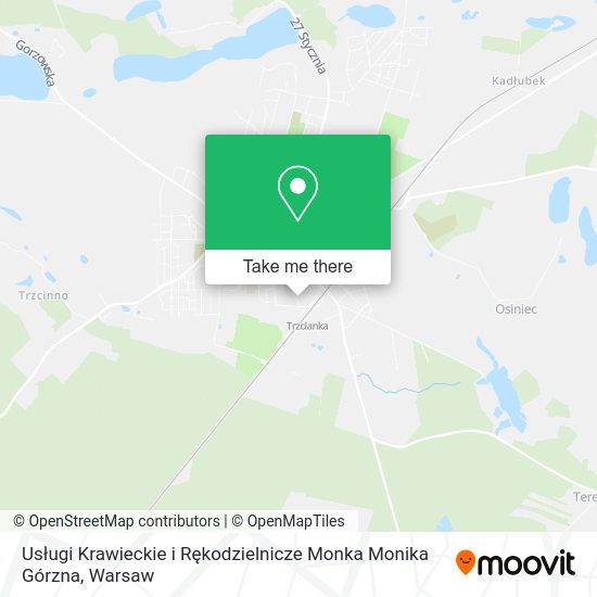 Usługi Krawieckie i Rękodzielnicze Monka Monika Górzna map