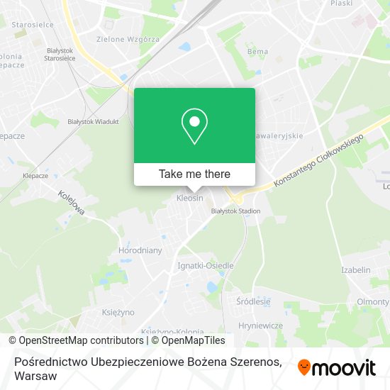 Pośrednictwo Ubezpieczeniowe Bożena Szerenos map