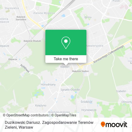 Duzikowski Dariusz. Zagospodarowanie Terenów Zieleni map