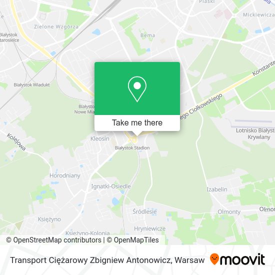 Transport Ciężarowy Zbigniew Antonowicz map